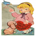 vintage valentine mail and bird